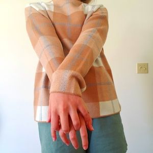 Plaid Mock Turtleneck Sweater